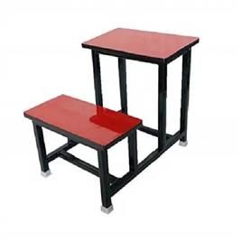 Single Student Bench Cum Duel Desk, Material: Wooden and Iron