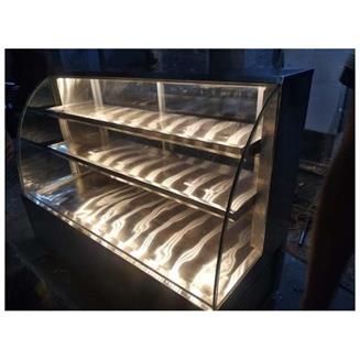Sks Stainless Steel Round Glass Display Counter