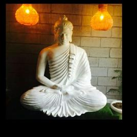 Skt White Frp Buddha Statue, Minimum Order Quantity: 1