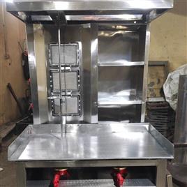 Ss Cabinet Type Shawarma Machine With 3 Imported Burner With Big Thaal For Shawarma Stall, Power(kw): Gas Operated