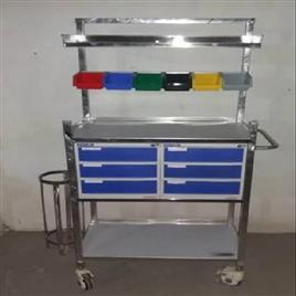 Ss Crash Cart Trolley, Bed Type: CRASH CART TROLLEY