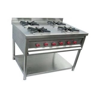 Ss Four Burner Cooking Range For Hotel