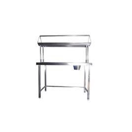 Ss Soil Dish Table With Overhead Shelf, Product Material with Specification: SS