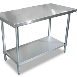 Ss Work Table With 2 Under Shelf, Product Material with Specification: ss