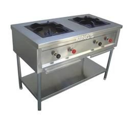 Stainless Steel 2 Burner Cooking Range Gas Operated For Restaurant Hotels And Dhaba