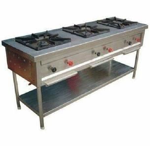 Stainless Steel 3 Burner Cooking Range