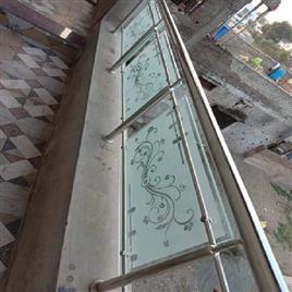 Stainless Steel Balcony Glass Railing, Position: Balcony