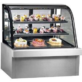 Stainless Steel Curved Cake Display Cabinet