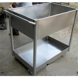 Stainless Steel Dirty Dishes Trolley, Material: Stainless steel