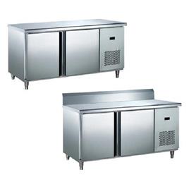 Stainless Steel Double Door Worktop Refrigerator, Door Types: Double Door