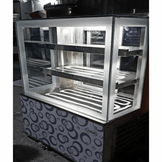 Stainless Steel Glass Display Counter