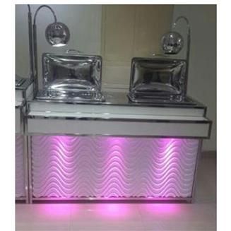 Stainless Steel Metallic Silver Catering Counter