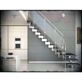 Stainless Steel Modern Staircase Railing, Design: Bar, Panel, Cable