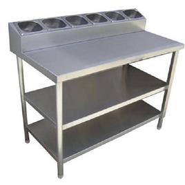 Stainless Steel Rectangular Pizza Makeline Table, Number Of Layer: 2
