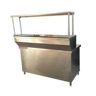 Stainless Steel Serving Counter, Steel Grade: SS304