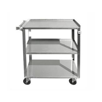 Stainless Steel Silver Bussing Trolley, Shelves: 3