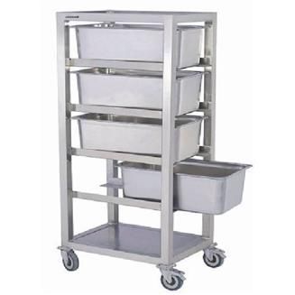 Stainless Steel Silver Food Trolley