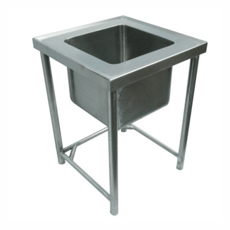 Stainless Steel Single Sink Unit 2, Sink Size: 24" x 24" x 34" + 6"