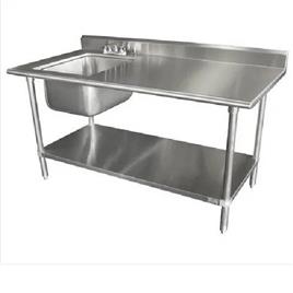 Stainless Steel Sink With Table, Sink Size: 48+24+34