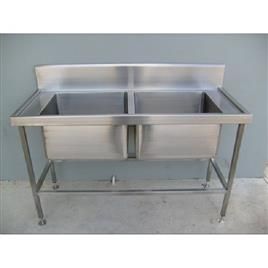 Stainless Steel Ss Double Sink Unit