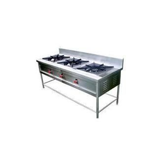 Stainless Steel Three Burner Indian Range For Commercial 2