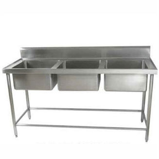 Stainless Steel Three Sink Unit