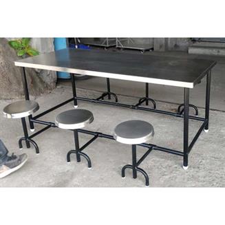 Stainless Steel Top Dining Table, Minimum Order Quantity: 10 Set