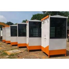 Steel Portable Security Cabin - Steel, Variable Dimensions, Orange | Prefabricated, Customizable, Fully Ventilated, Secure, Low Maintenance, Durable