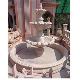 Stone Water Fountain, Usage/Application: Garden