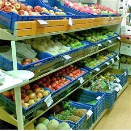 Supermarket Vegetable Display Rack In Hyderabad Jayalaxmi Flexible Systems