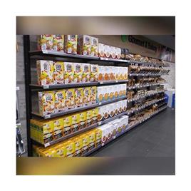 Supermarket Wall Mounted Storage Rack, Material: MS