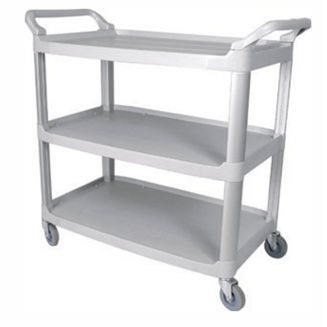 Three Shelf Utility Trolley, Drawer Size: 24" x 30" x 32"