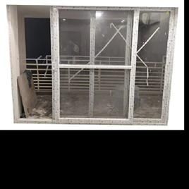 Toughened Glass Upvc Sliding Mesh Door, Shape: Rectangular