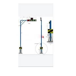 Traffic Signal Light Pole, Shape: Tubular