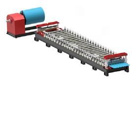 Trapezoidal Roof Wall Panel Roll Forming Machine, Transmission System: Electric Motor & Gearbox