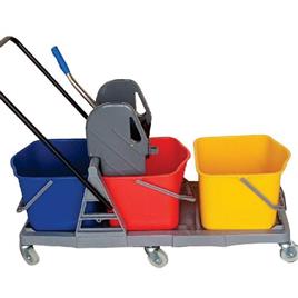 Triple Wringer Mop Trolley, Trolley Material: ABS Plastic