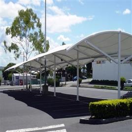 Tunnel Pvc Tensile Parking Shed, Shape: Tunnel