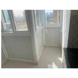 Upvc Fix Partition Window, Frame Color: Light Oak