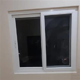 Upvc Sliding Window With Tinted Glass In Lucknow Arsh Glass Aluminium Work, Window Track: 2 Track