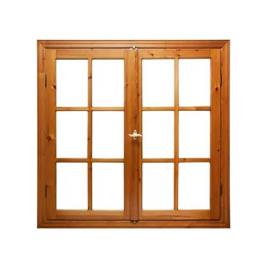 Upvc Teak Wood Finish Window, Frame Color: Brown