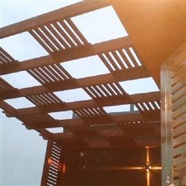 Waterproof Outdoor Pergola In Delhi Astha Creation, Color: Brown