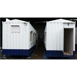 White And Blue Gi Portable Security Cabin, Built Type: Panel Build