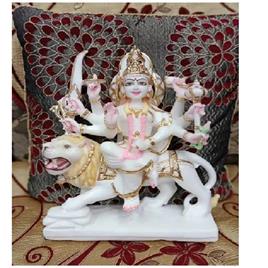 White Makrana Marble Durga Maa Statue 2