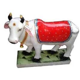 White Marble Cow Statue