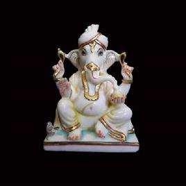 White Marble Ganesh Idol