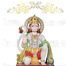 White Marble Hanuman Ji Statue 3, Usage/Application: Worship