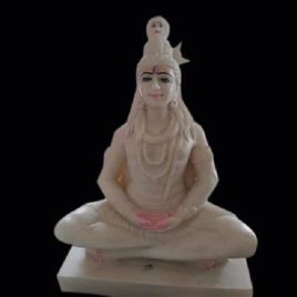 White Marble Lord Shiva Statue, Features: Handmade