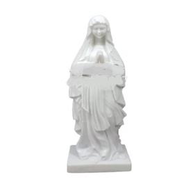 White Marble Mother Mary Statue, Surface Finish: Polished