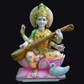 White Marble Saraswati Statue