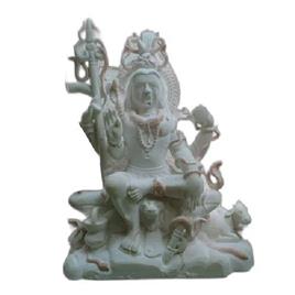 White Marble Shiva Statue 8, Size: 36inch